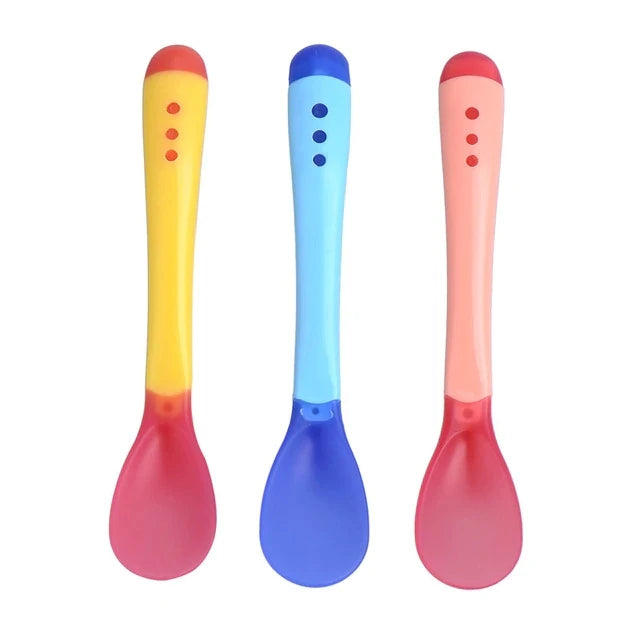 PureSense Baby - Lot de 3 Cuillères Thermosensibles en Silicone